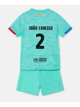 Barcelona Joao Cancelo #2 Replika Tredje Kläder Barn 2023-24 Kortärmad (+ byxor)